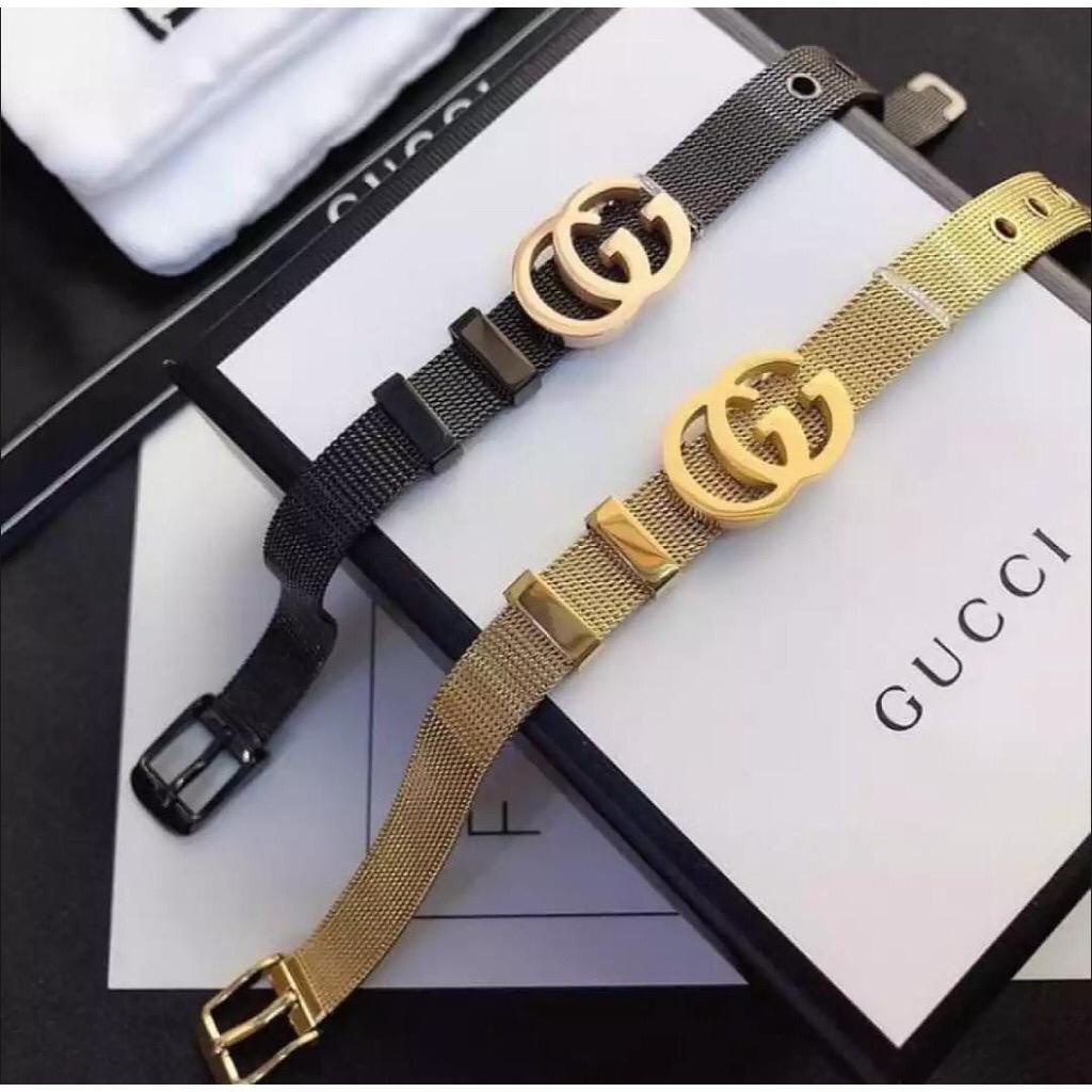 Gelang Titanium Wanita  Brand GUCCI Anti Karat Model Korea