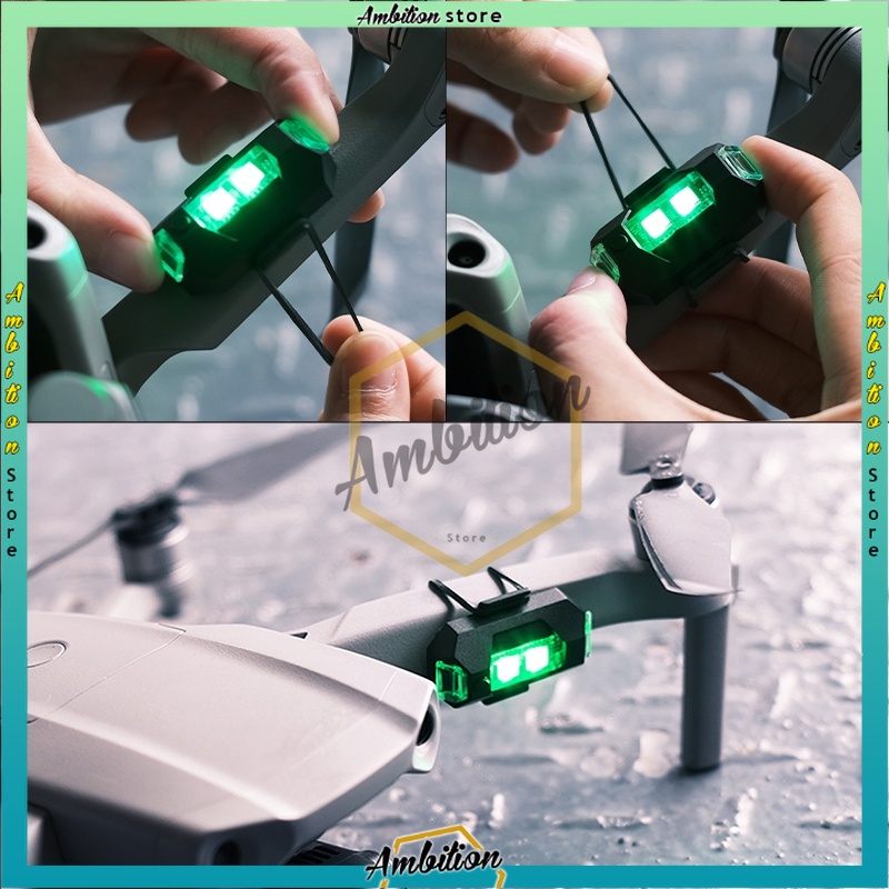 [𝐀𝐒𝐋𝐈 𝐈𝐌𝐏𝐎𝐑𝐓] LED 7 Warna Universal Lampu Strobo Anti Tabrakan Untuk Motor / Pesawat / Drone