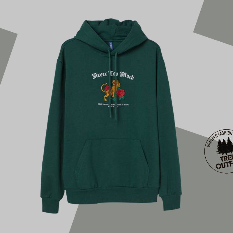 H&M Hoodie Collection with Motif "TIGER GREEN"
