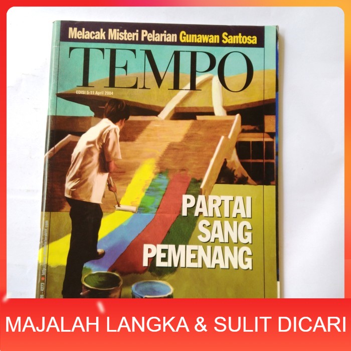 Majalah TEMPO No.6 Apr 2004 Cover PARTAI SANG PEMENANG Langka