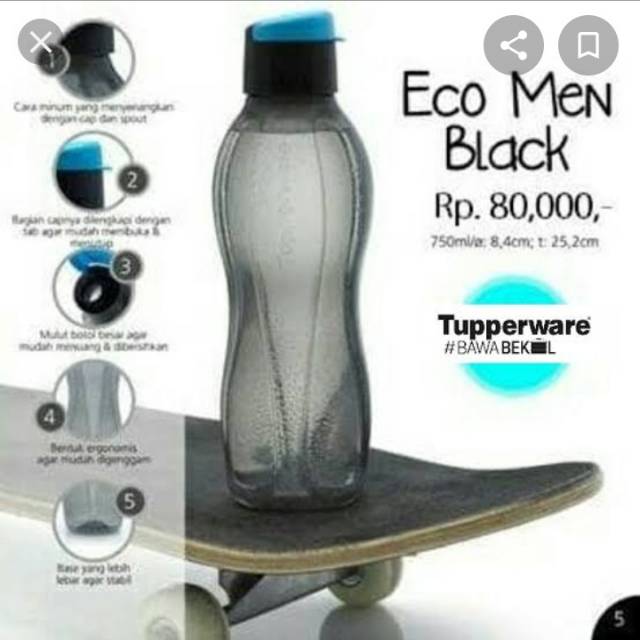 Eco men black Tupperware