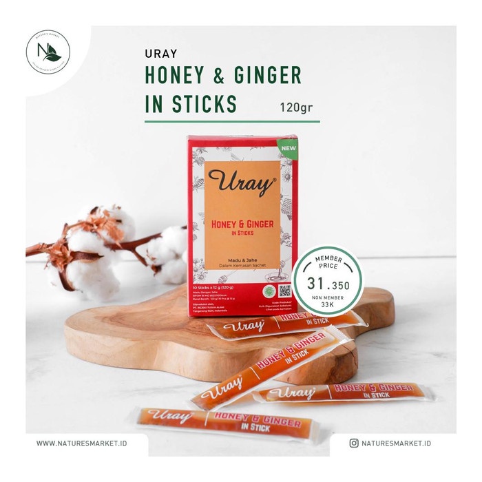 

madu- madu uray sachet - honey in ginger stick 120g -madu.