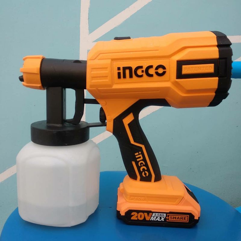 Spray Gun Listrik Cordless Semprotan Angin Cat Ingco CSGLI2001 Murah
