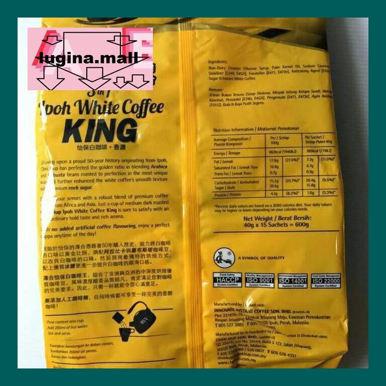 

Koptlu50G Chek Hup 3In1 Ipoh White Coffee King / Kopi Chekhup King Lud5Sc