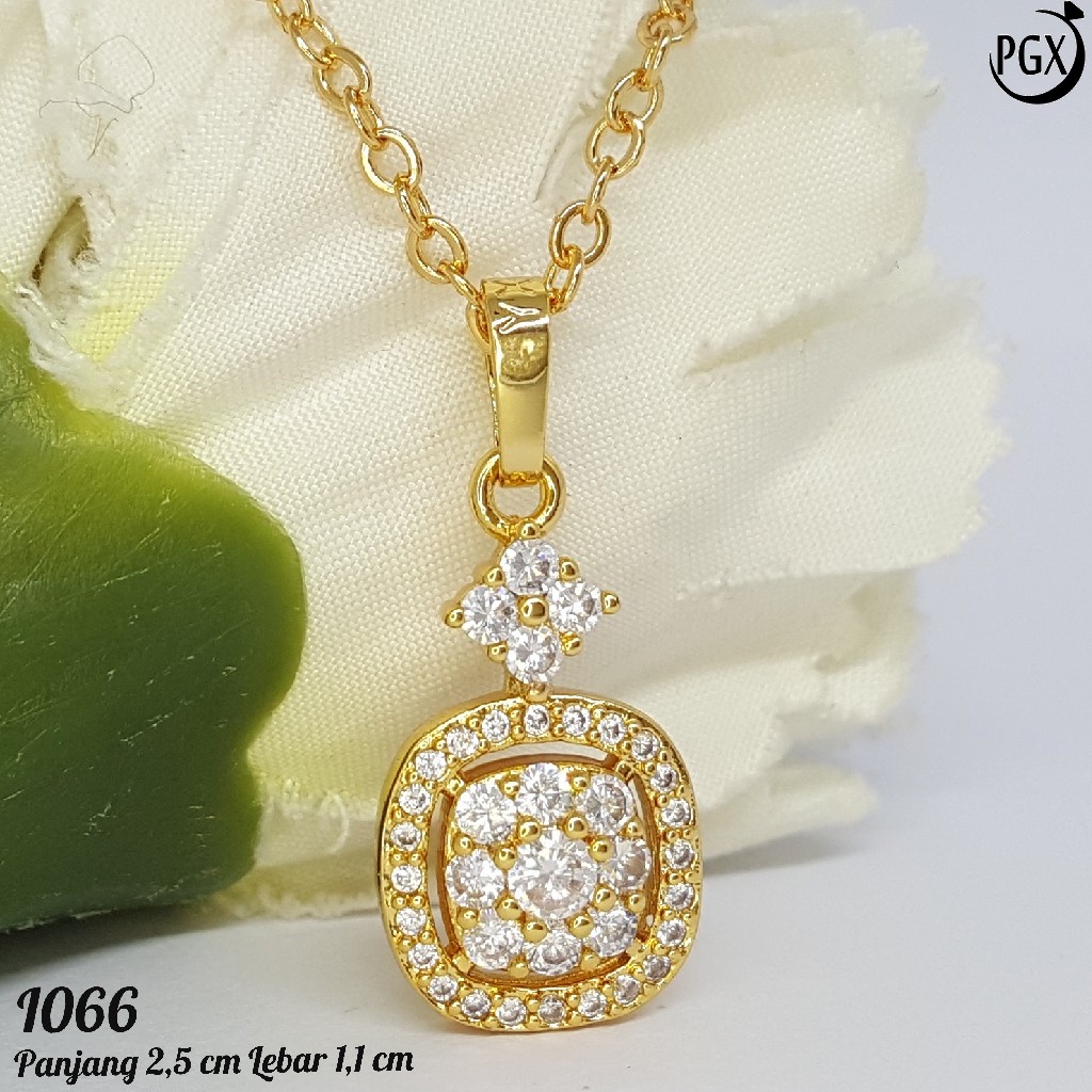 PGX Liontin Kalung Xuping Wanita Perhiasan Lapis Emas Aksesoris Fashion - I163