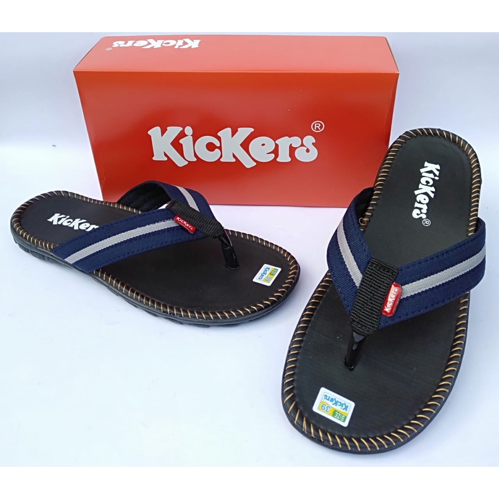 Sandal pria japit kickers sendal jepit asli original casual dewasa distro terbaru murah kekinian COD