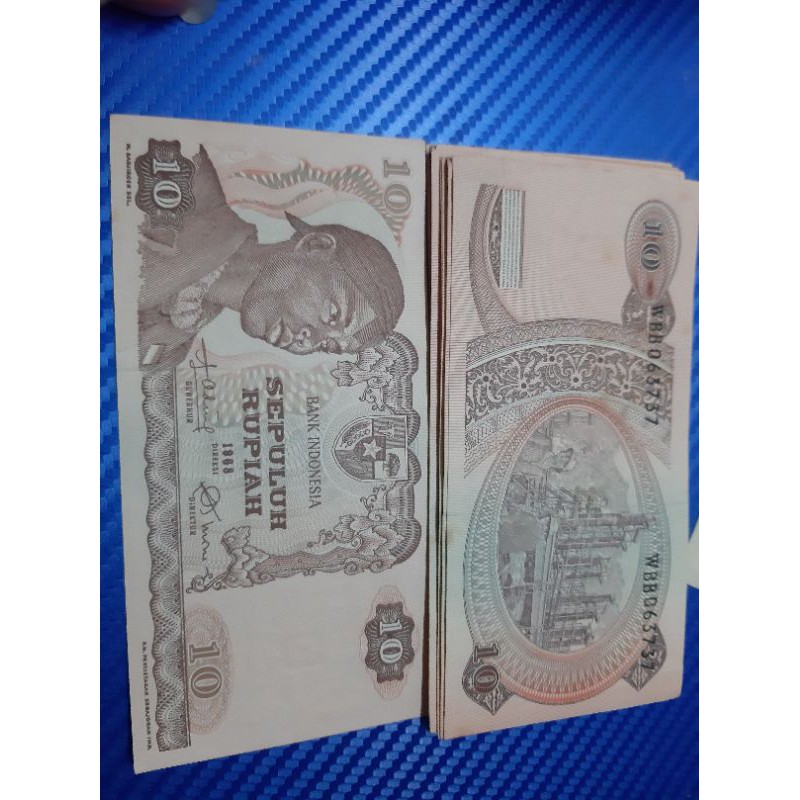 uang kertas kuno sudirman 10rupiah tahun 1968 mahar pernikahan