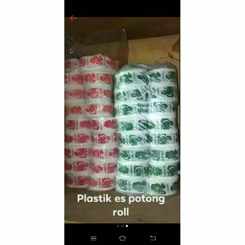 LJ-PLASTIK UNYIL ES POTONG ROLL UKURAN 4 DAN 4,5 CM X 500 METER