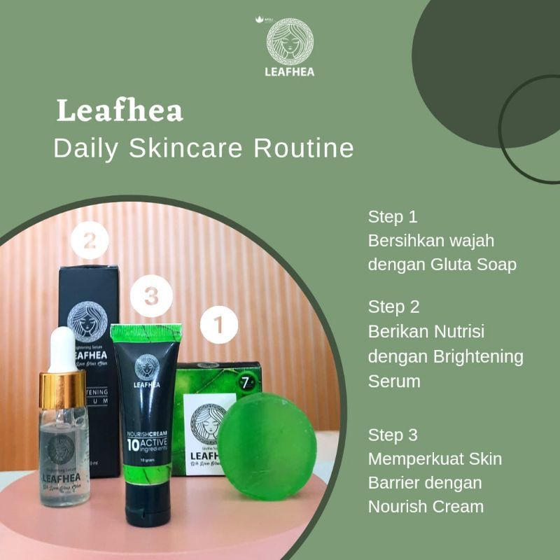 LEAFHEA GLUTA SOAP | SERUM LEAFHEA | CREAM LEAFHEA original