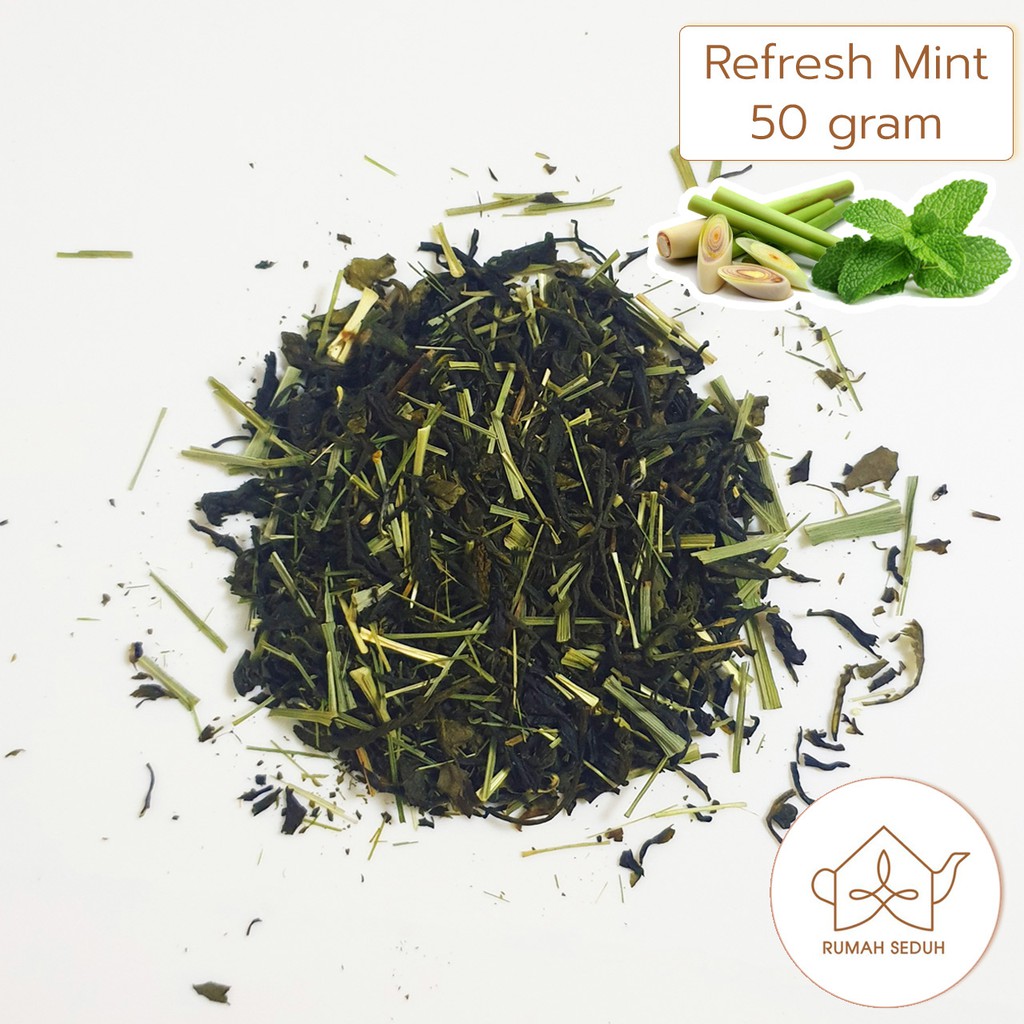 

50gr Refresh Mint / Peppermint Green Tea / Teh Hijau mint daun sereh dan peppermint