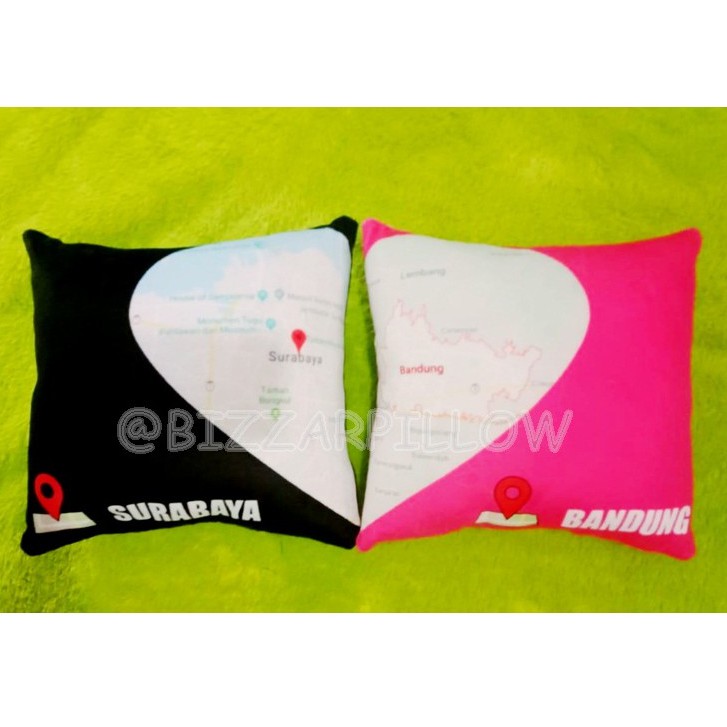 Bizzarpillow Bantal Couple Kado Wedding Custom 40x40cm BZ179