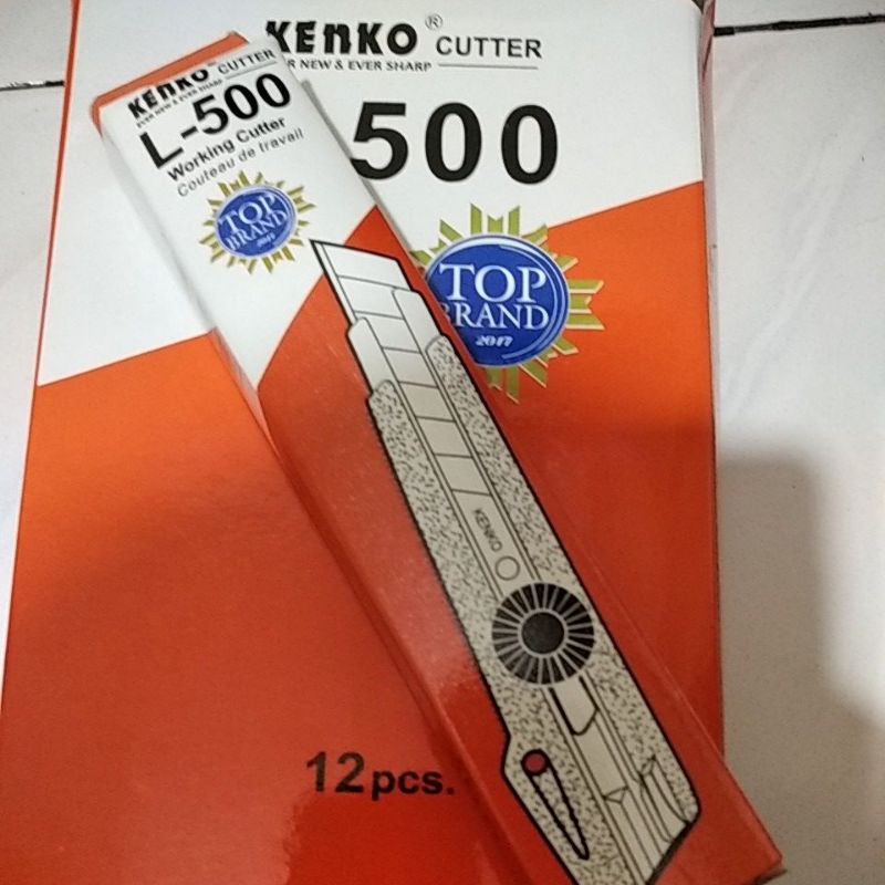 

Promo murah 1box isi 12pcs Kenko Cutter L-500, Cutter Kenko murah