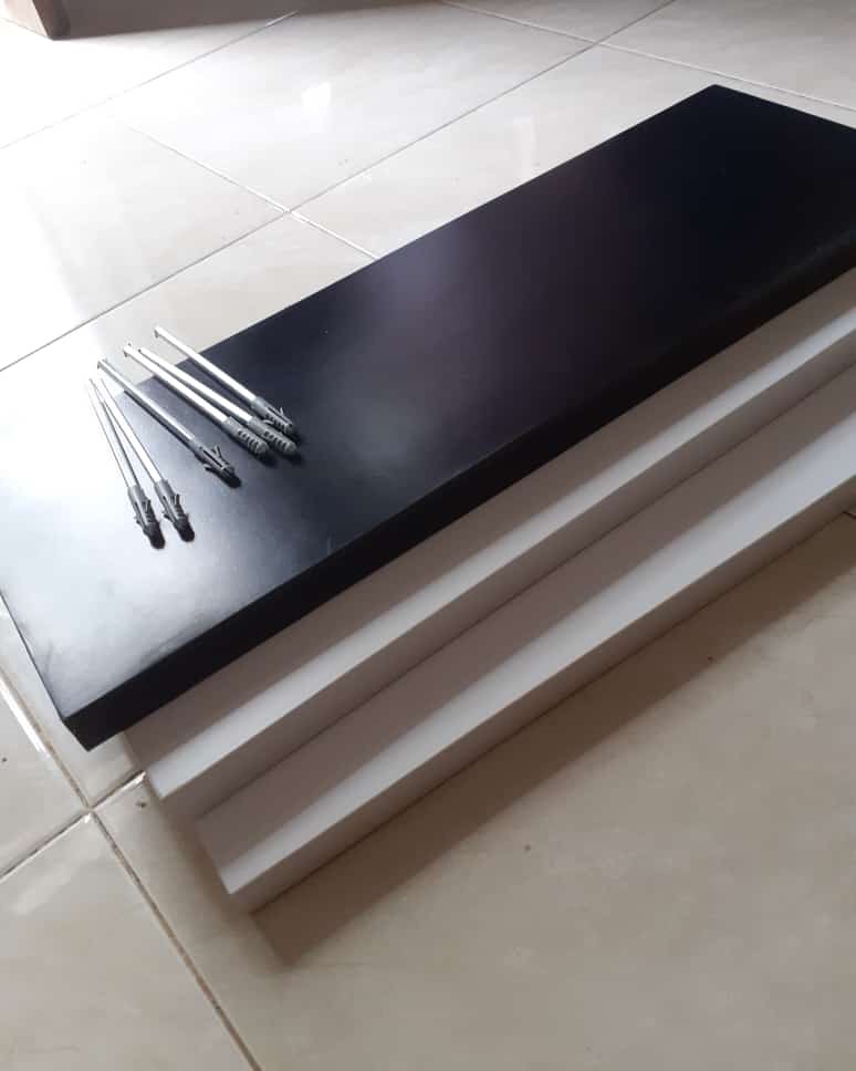 (100x14x3)rak Dinding Minimalis 1 Set Dapat 2 Pcs