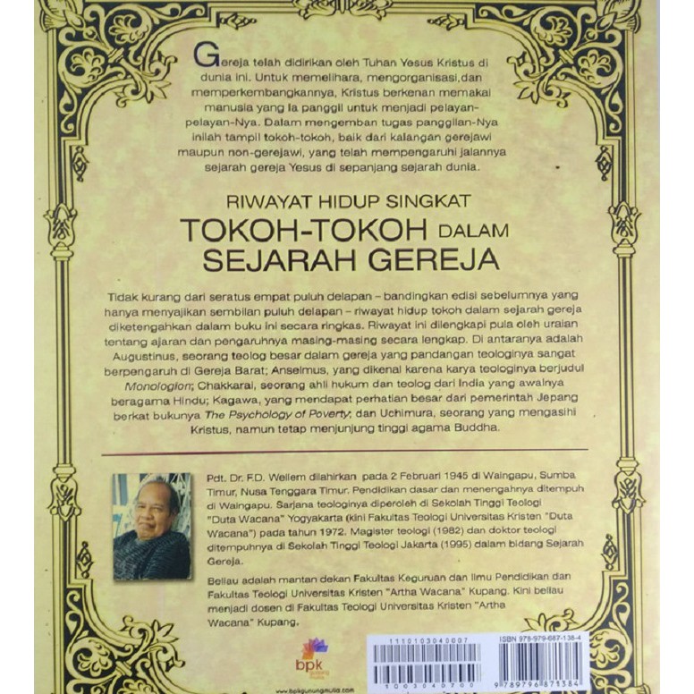 Buku Riwayat Hidup Singkat Tokoh Tokoh Dalam Sejarah Gereja F D Wellem Shopee Indonesia