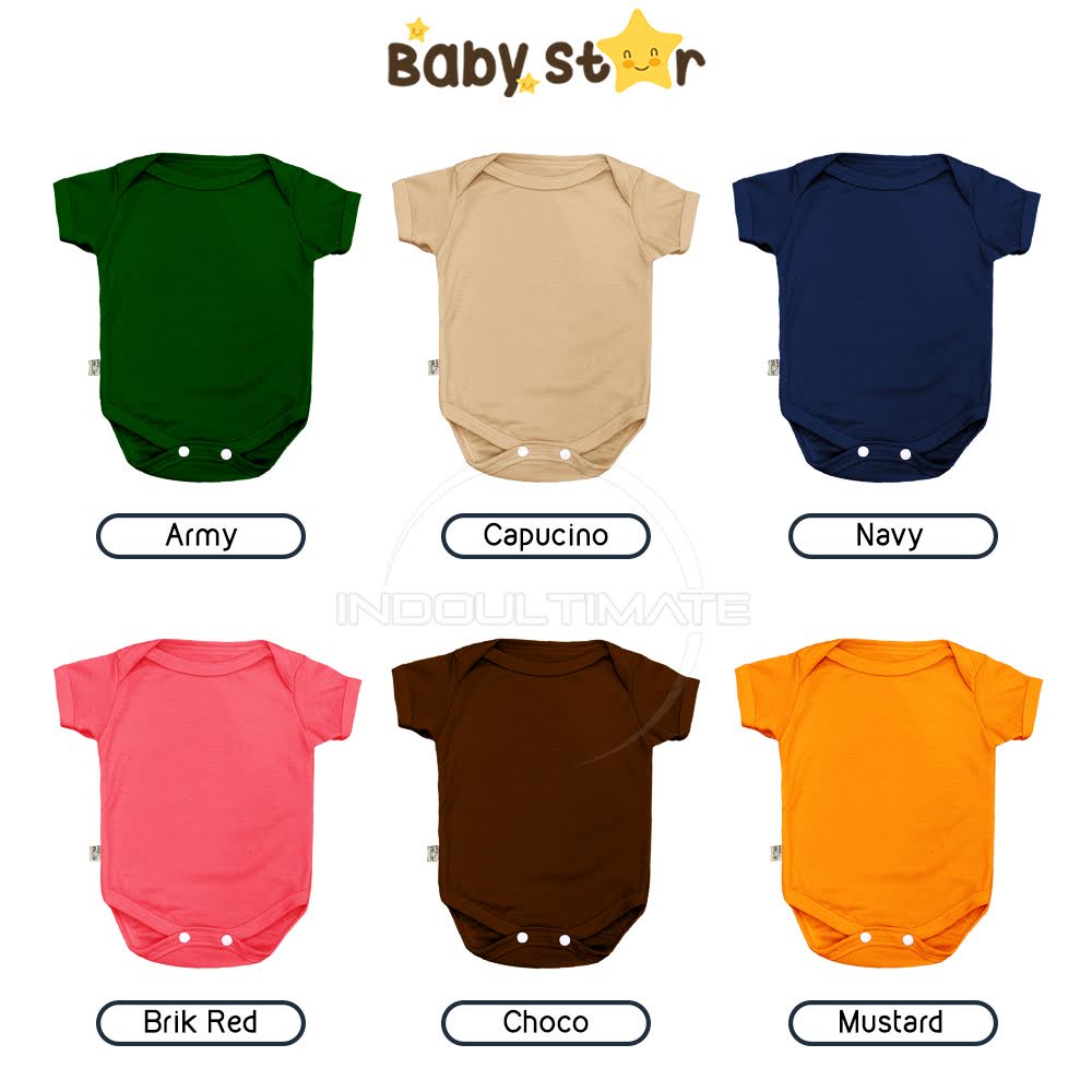 1Pcs Jumpsuit Bayi TONE EARTH SERIES BCS-178 Jumper Bayi BABY STAR / BRIGHT STAR Baju Bayi Perempuan Laki Laki BY Jumper Bayi Baru Lahir 3-6 Bulan Jumper Jumpsuit Jumsuit Setelan Set Baju Bayi Baby Perempuan Laki Laki