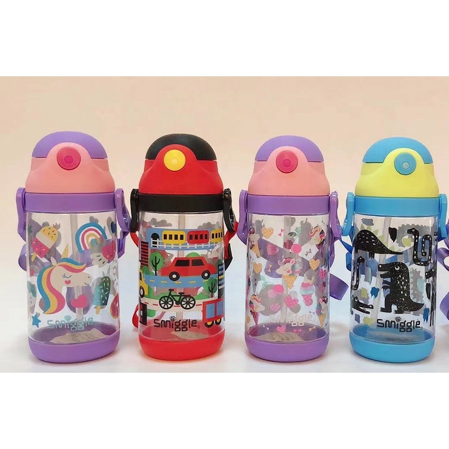 Smiggle botol minum dengan sedotan 500ml V4017