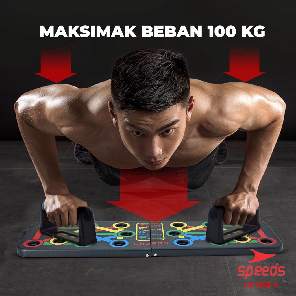 SPEEDS Push Up Board Push Up Stand Alat Fitness Alat Push Up Portable 069-5-8