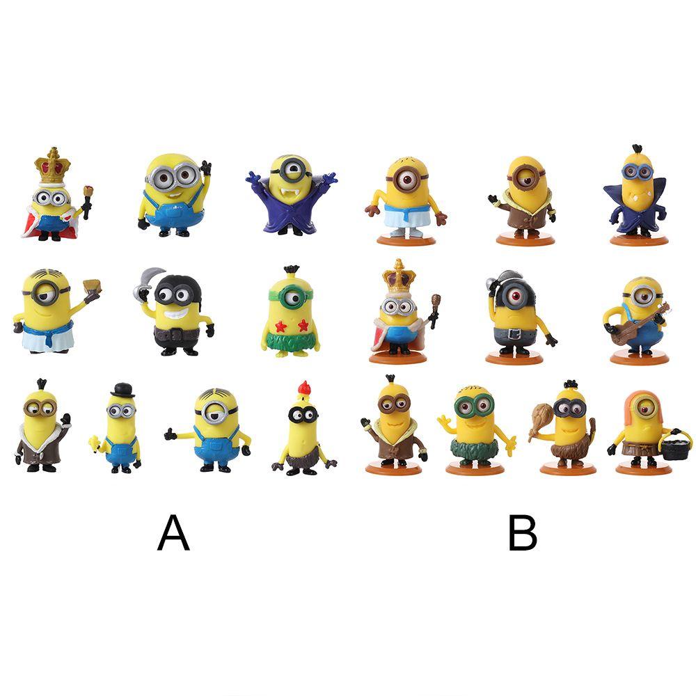 10pcs / set Ornamen Minions Bahan PVC Untuk Dekorasi Rumah