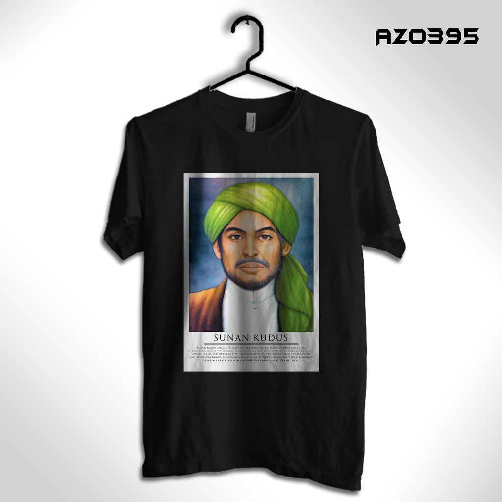 BAJU KAOS DISTRO ISLAMI SUNAN KUDUS HITAM ADA SIZE JUMBO