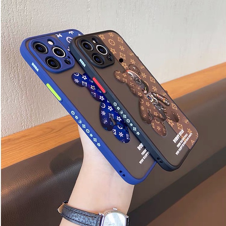 IPHONE Casing Ponsel Shockproof Kompatibel Untuk Iphone13 12 11 Pro Max X XS Max XR 6 6s 7 +8 Plus Casing Power Bear Cover Camera Protection