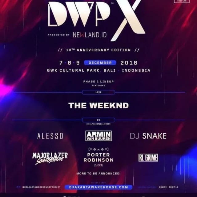 Tiket GA Daily tgl 7 Des 2018 DWP X
