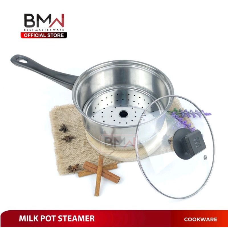 Panci Susu Milkpot Kukus Steamer Stainless Steel