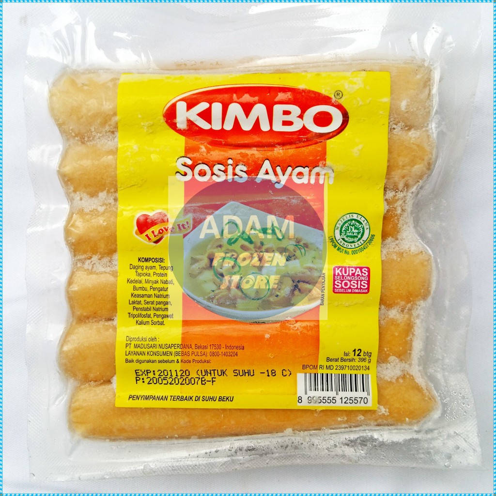 Kimbo Sosis Ayam 12pcs Kimbo Sosis Ayam Sosis Sausage Chicken Sausage Frozen Food Shopee Indonesia