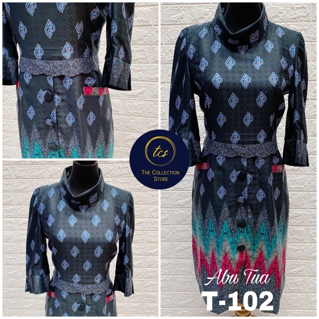 DRESS BATIK TUNIK PREMIUM SILK TANGAN 3/4 PANJANG 100CM