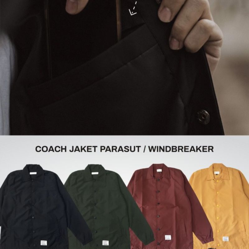 jaket coach polos pria wanita jaket windbreak taslan jn L XL jaket coach model korea jaket coach waterproof jaket gaul jaket