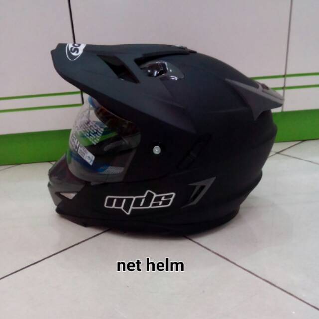 HELM MDS SUPER PRO SOLID BLACK DOFT ORIGINAL MDS
