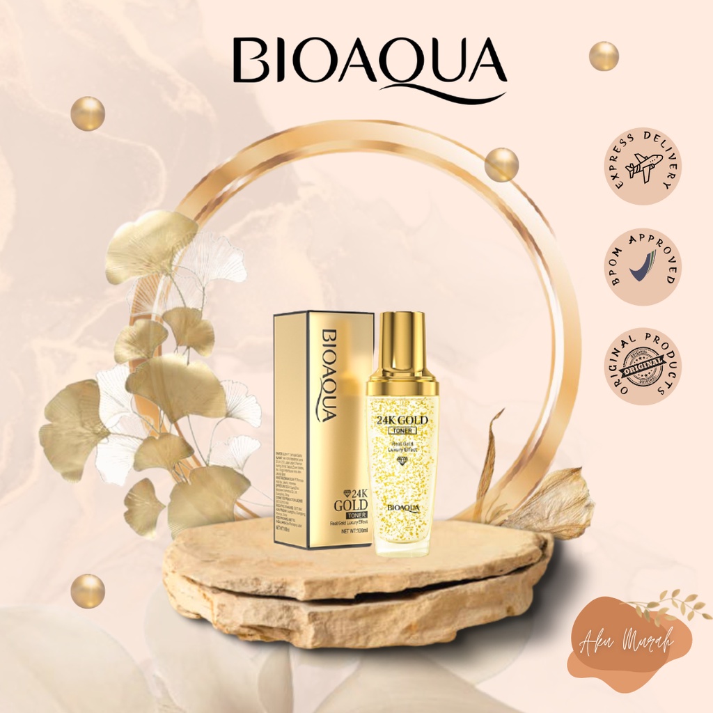 ✨ AKU MURAH ✨BIOAQUA 24K Gold Toner 100ml hydrating toner