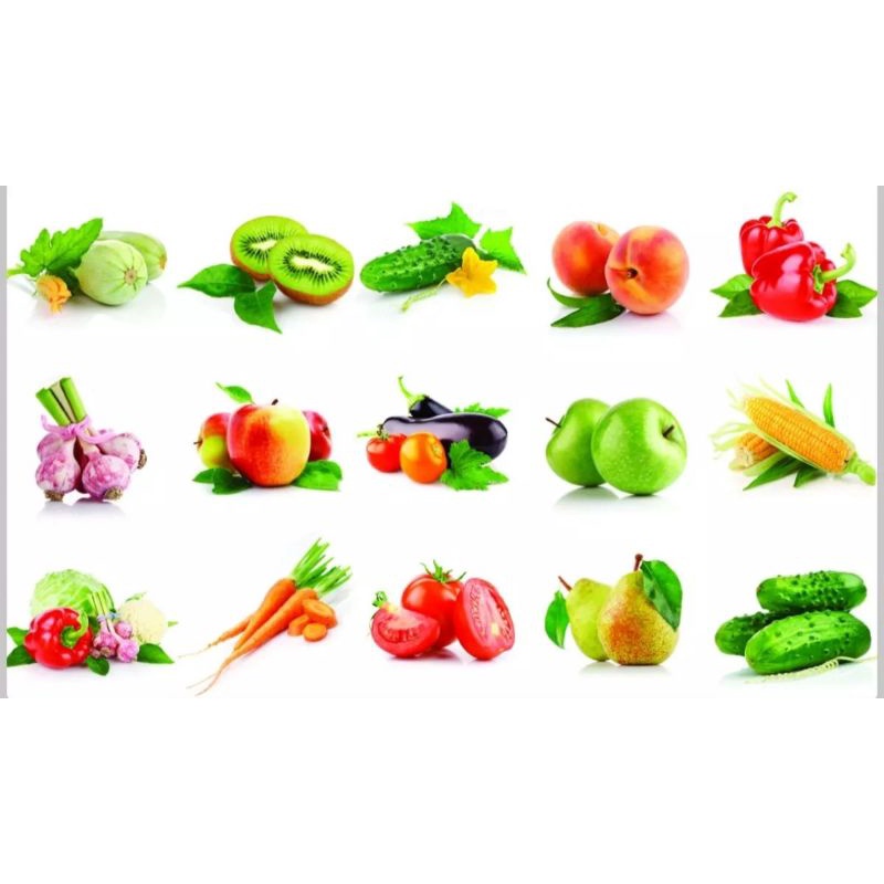 stiker dinding dapur motif sayuran