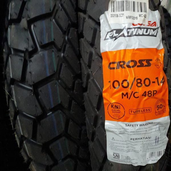 Ban motor matic Corsa Cross S 100 80 14 platinum tubeless