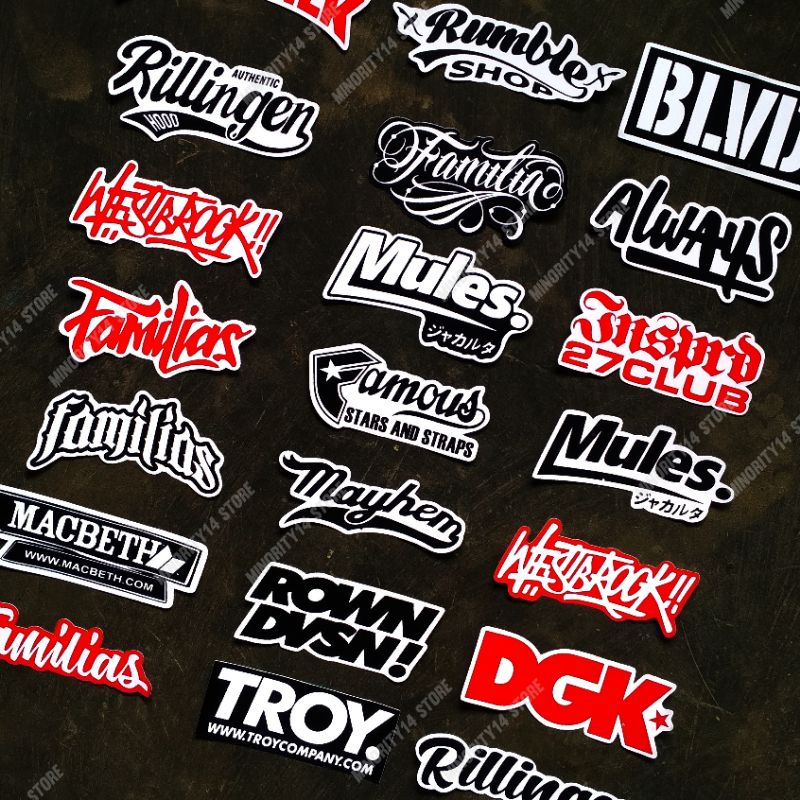 Stiker pack / sticker pack / stiker brand / stiker clothing / stiker band / stiker musik / stiker sablon / stiker distro / stiker racing