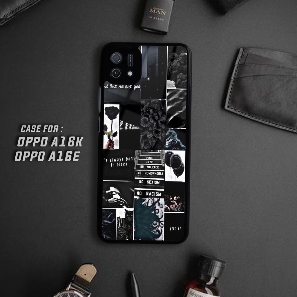 Case Oppo A16K / A16E - Fashion Case Motif BLACK AESTHETIC - Casing Oppo A16K / A16E - Case hp Oppo 