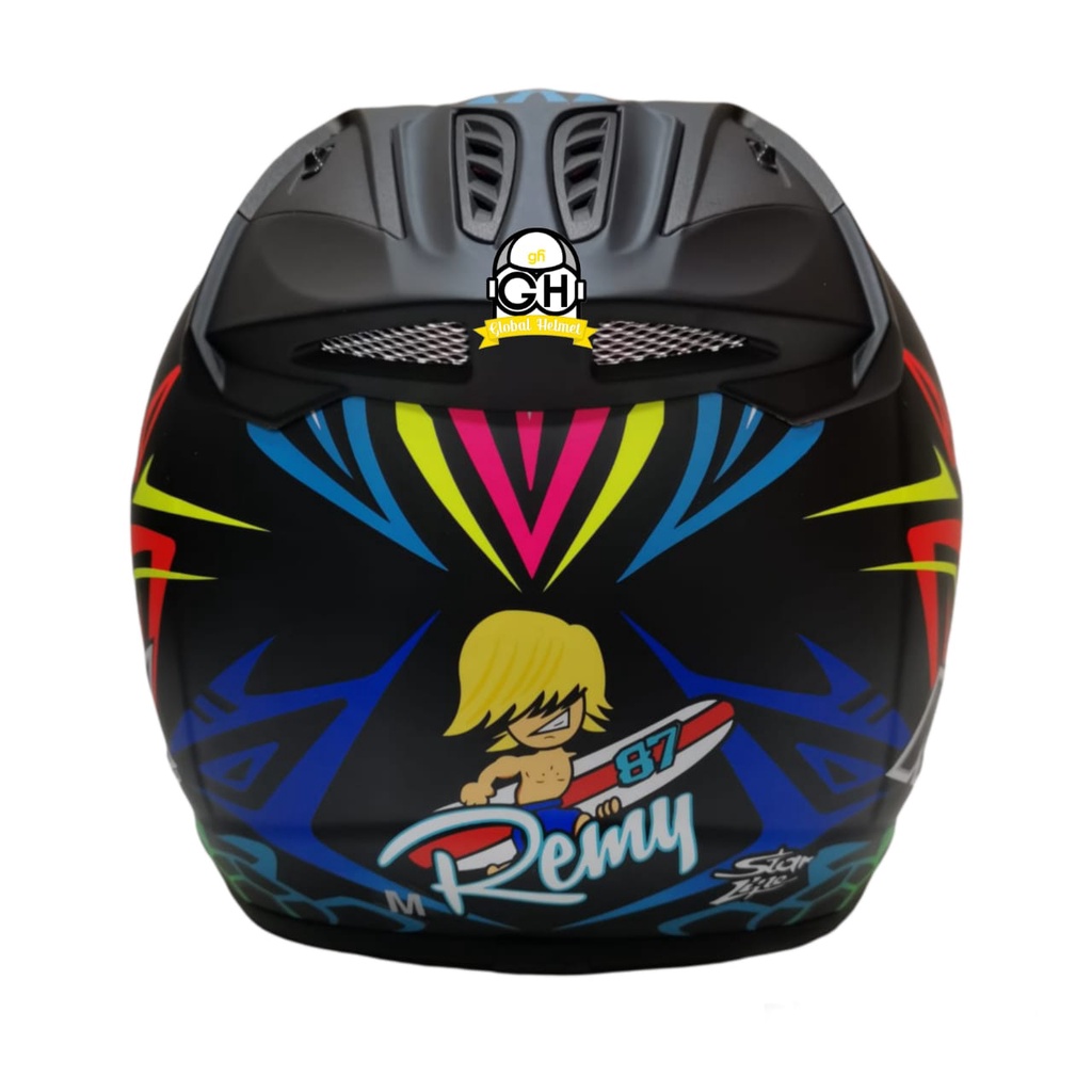 HELM NHK R6 REMY #2 BLACK DOFF GP EDITION SINGLE VISOR ORIGINAL NHK