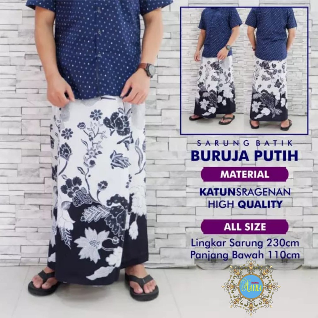 Sarung Buruja Putih Nayra Batiksoloamanah 110.000