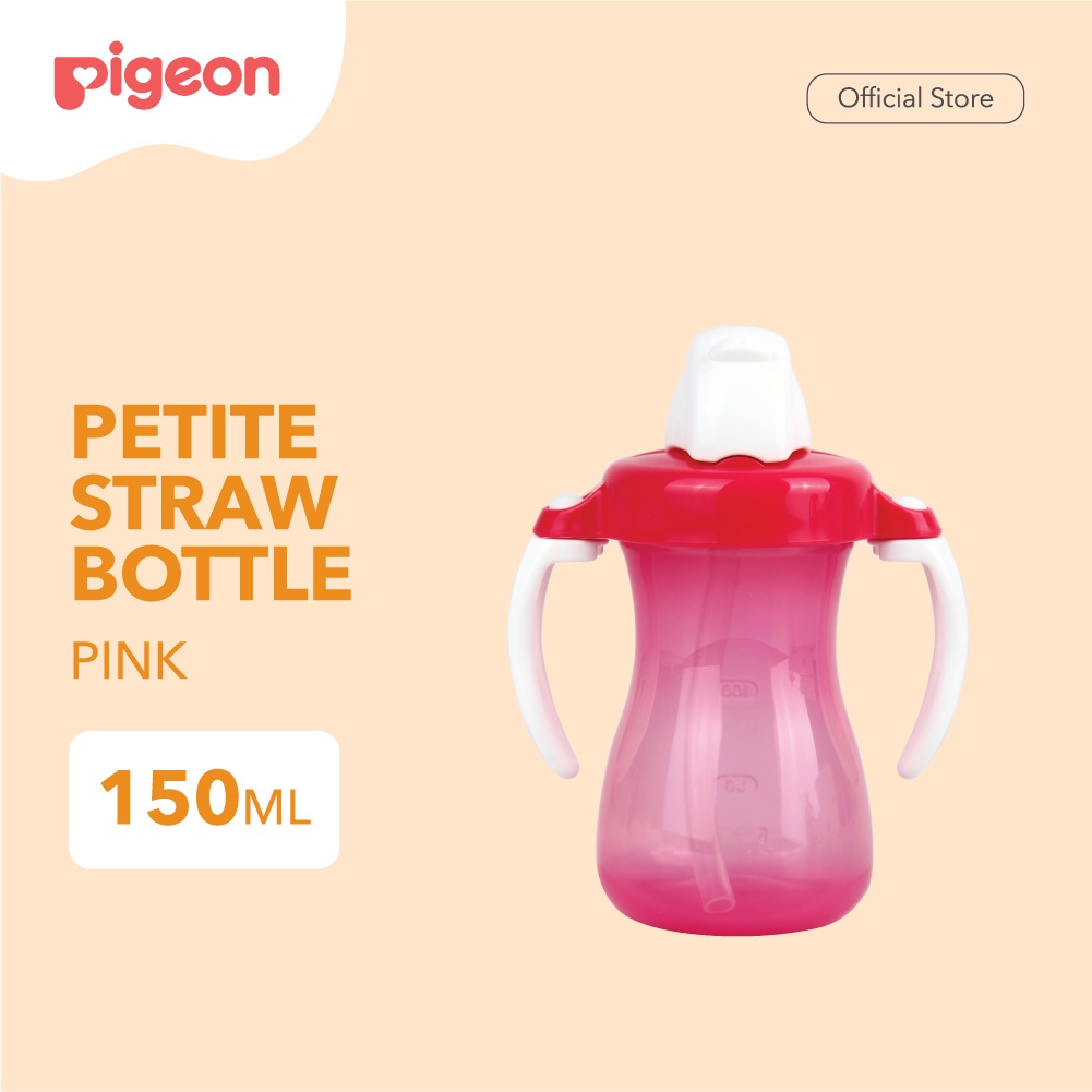 PIGEON Petite Straw Bottle | Botol Minum Bayi ada sedotan