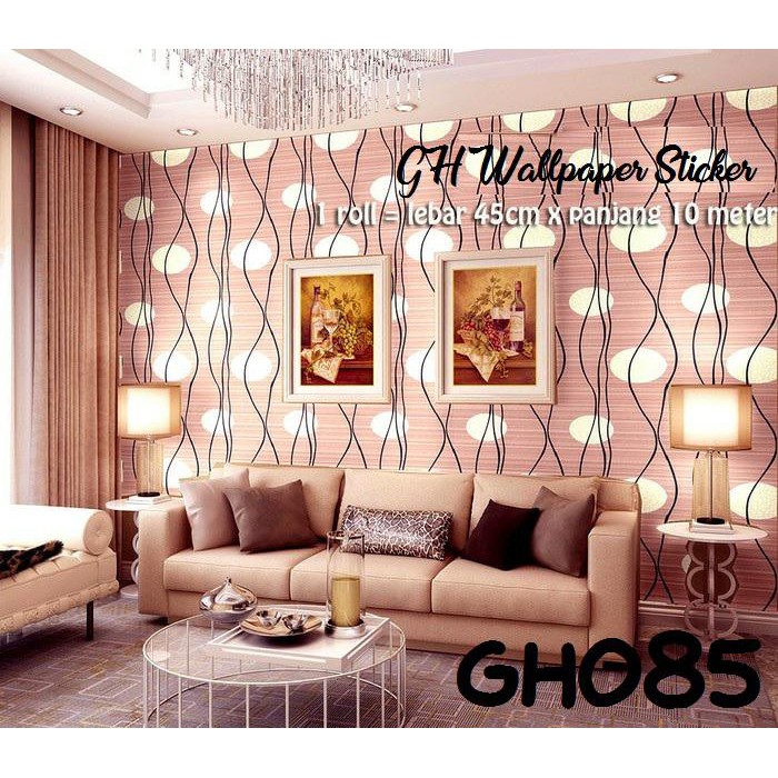 WALLPAPER DINDING MOTIF ULIR COKLAT