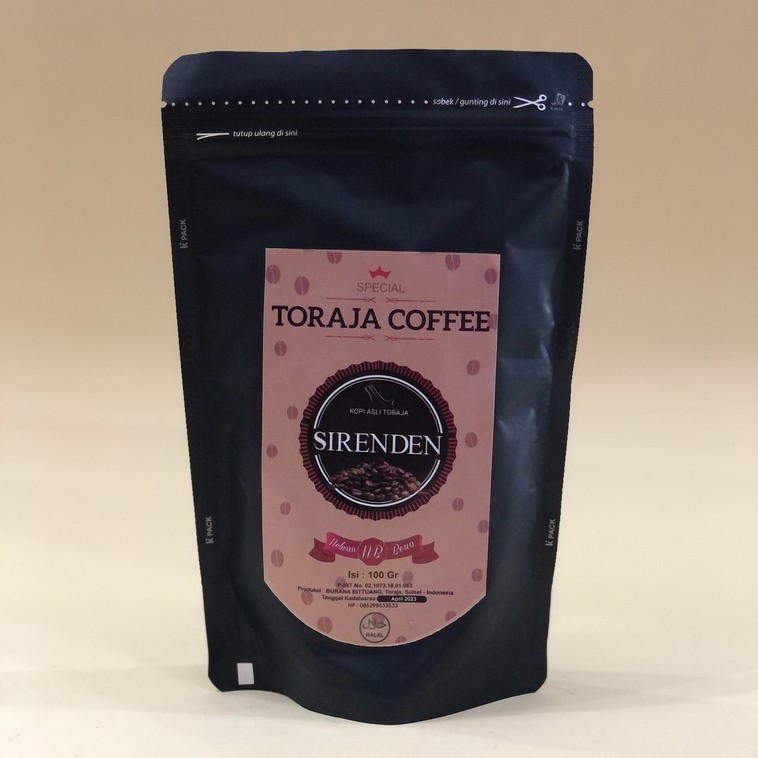 

SIRENDEN KOPI ASLI TORAJA 100gr