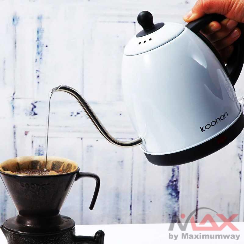 Teko Elektrik Koonan Teko Elektrik Pitcher Kopi Teh Stainless 1500W 1L - Y12-A2 Warna Hitam