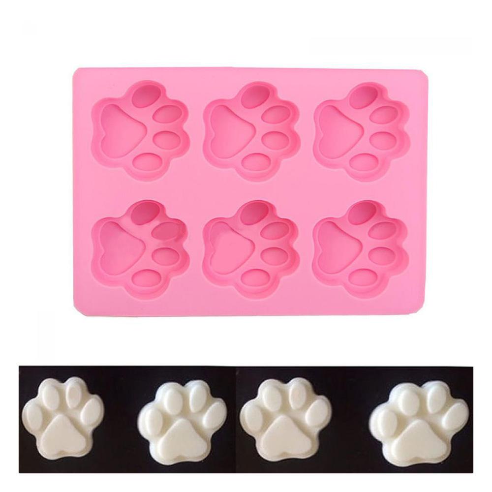 R-FLOWER Cetakan Sabun Es Batu Fondant Sugarcraft Silikon Lentur 6-cat's Paw