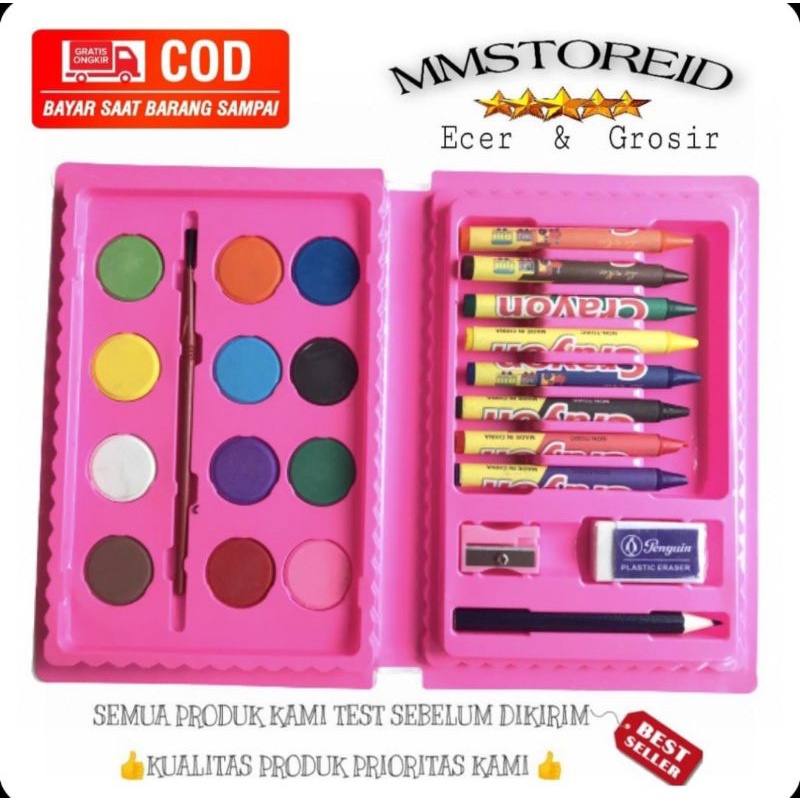 

MM - Crayon art set 24 pcs pensil cat warna mewarnai anak 24 in 1 alat menggambar anak kekinian pastel crayon art set 24 macam warna