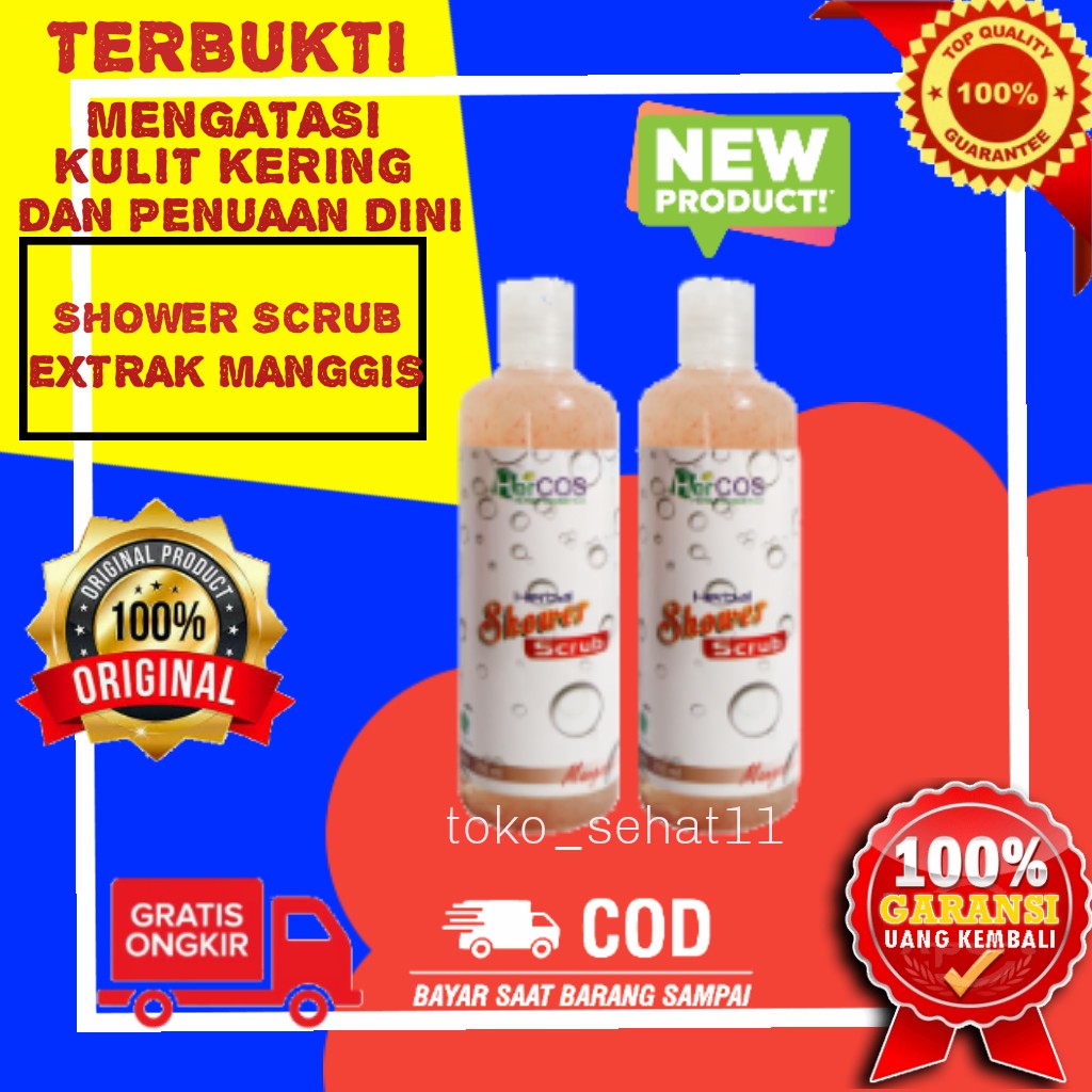 (GARANSI) CREAM LULUR MANDI PEMUTIH KULIT SELURUH BADAN AMPUH HERCOS SHOWER SCRUBE PENGHALUS KULIT