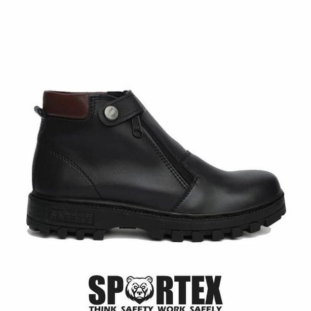 Sepatu Safety Pria Ujung Besi Type Sleting Hitam By Sportex