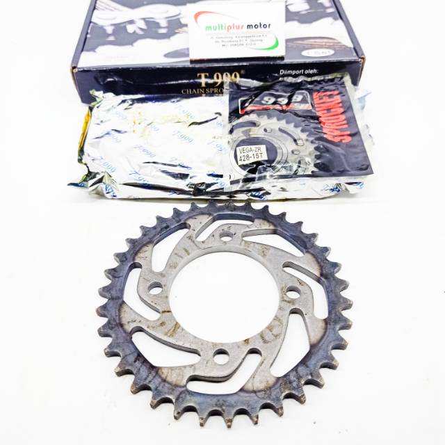 Gir Ger Gear set Girset Gerset depan belakang + rantai set VEGA R,VEGA