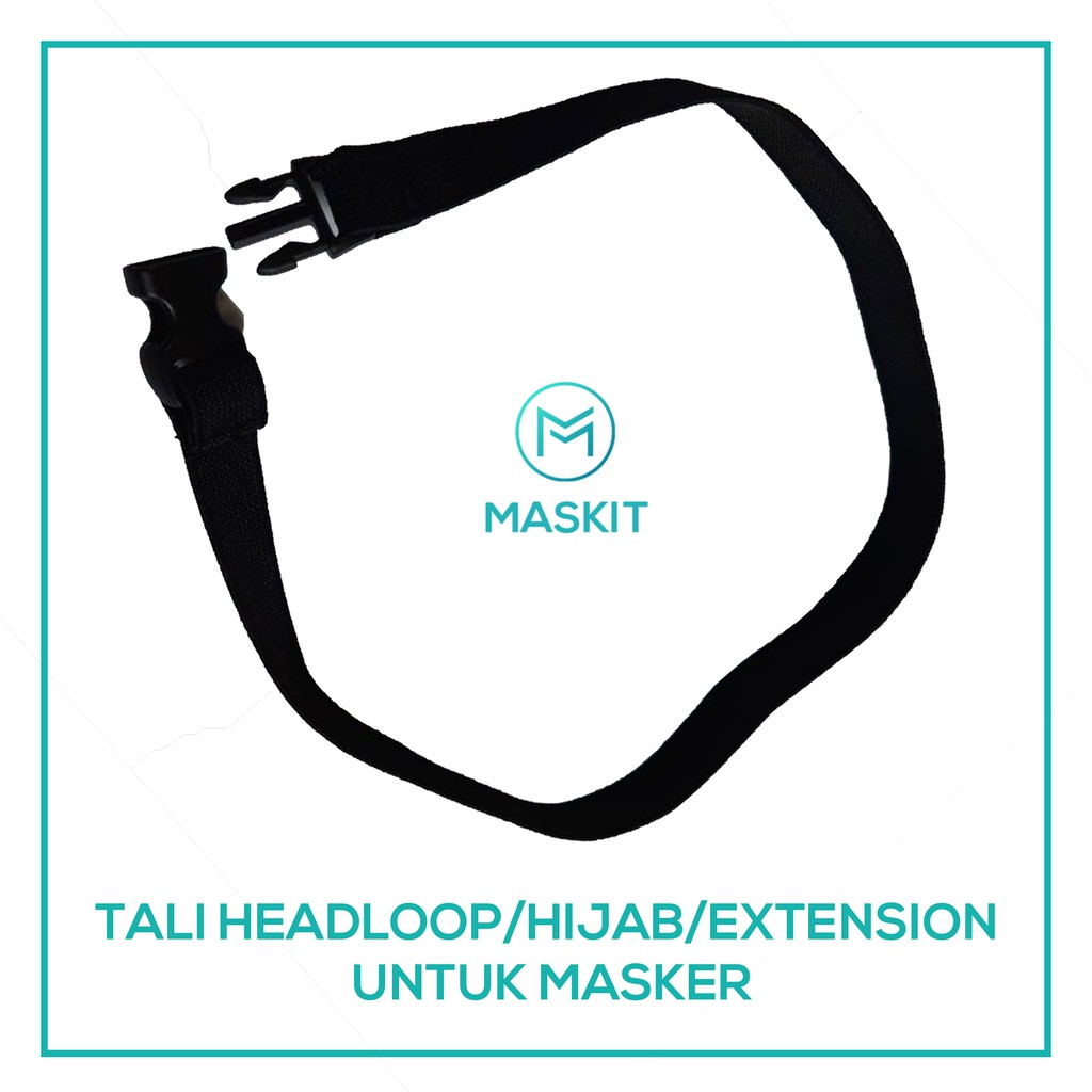 MASKIT Tali Hijab / Headloop / Extension Masker Kain 3 PLY Anti Virus