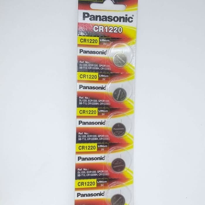 Baterai Panasonic CR1220 Batre Panasonic CR 1220 Baterai jam tangan Original