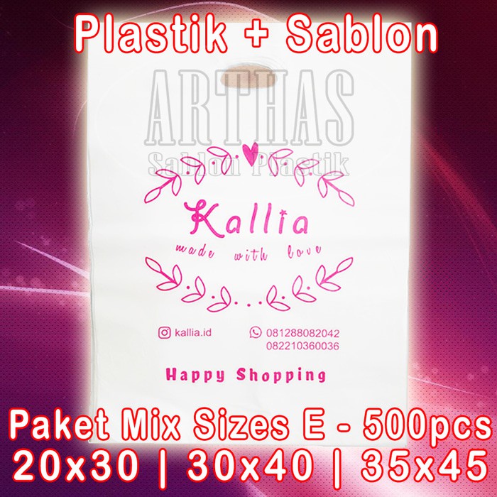 Jual Sablon Plastik Plong Hd Mix Sizes E 500pcs Arthas Shopee Indonesia 1520