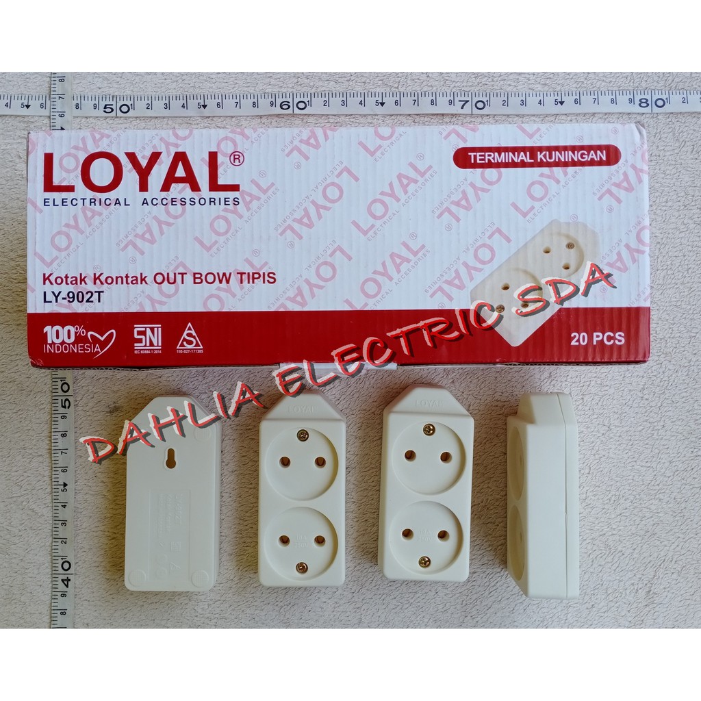 STOP KONTAK 2 LUBANG GEPENG LOYAL LY902T